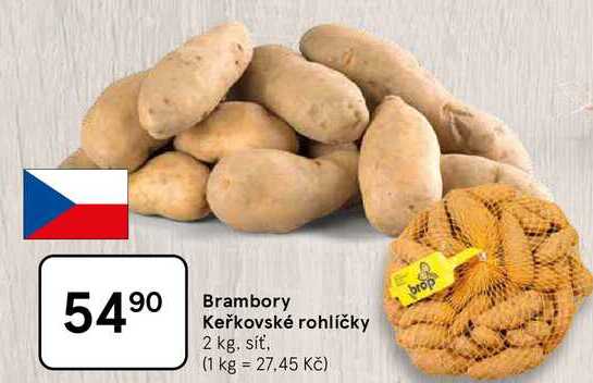 Brambory Keřkovské rohlíčky, 2 kg. síť