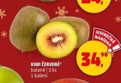 KIWI ČERVENÉ, 3 ks