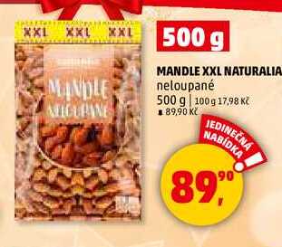 MANDLE XXL NATURALIA neloupané, 500 g