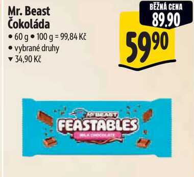 Mr. Beast Čokoláda, 60 g
