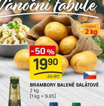 BRAMBORY BALENÉ SALÁTOVÉ 2 kg 