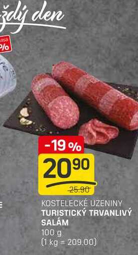 TURISTICKÝ TRVANLIVÝ SALÁM 100 g 