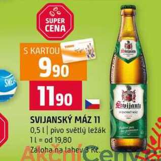 SVIJANSKÝ MÁZ 11 0,5l pivo světlý ležák