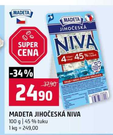MADETA JIHOČESKÁ NIVA 100 g 45% tuku 