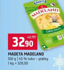 MADETA MADELAND 100 g 45 % tuku plátky