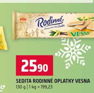 SEDITA RODINNÉ OPLATKY VESNA 130 g 
