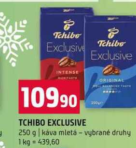 TCHIBO EXCLUSIVE 250 g káva mletá vybrané druhy 
