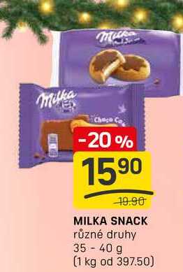 MILKA SNACK různé druhy 35-40 g
