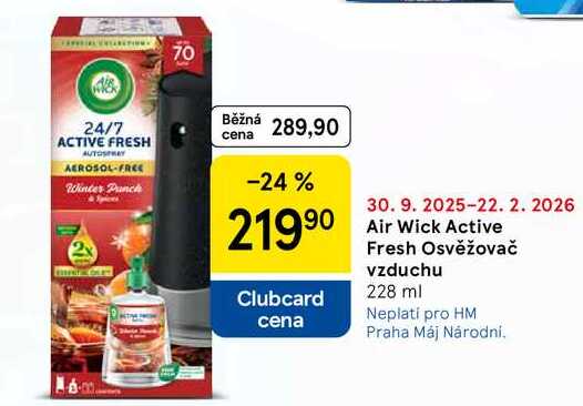 Air Wick Active Fresh Osvěžovač vzduchu, 228 ml  
