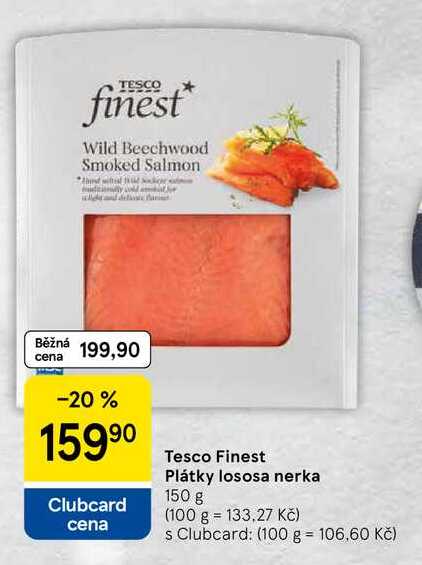 Tesco Finest Plátky lososa nerka, 150 g
