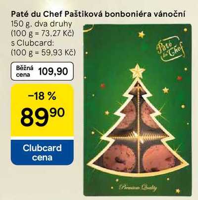 Paté du Chef Paštiková bonboniéra vánoční, 150 g, dva druhy  