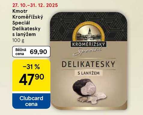 Kmotr Kroměřížský Speciál Delikatesky s lanýžem, 100 g  