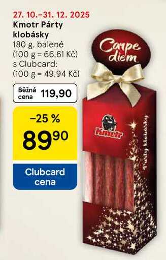 Kmotr Párty klobásky, 180 g, balené 