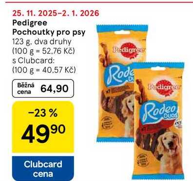 Pedigree Pochoutky pro psy, 123 g 