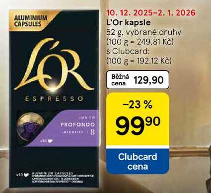 L'Or kapsle, 52 g 