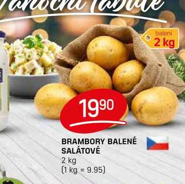 BRAMBORY BALENÉ SALÁTOVÉ 2 kg 