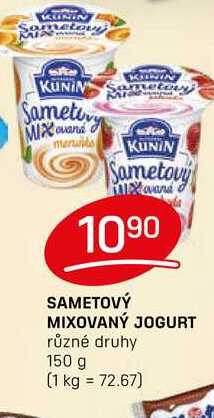 SAMETOVÝ MIXOVANÝ JOGURT různé druhy 150 g