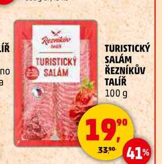 TURISTICKÝ SALÁM ŘEZNÍKŮV TALÍŘ, 100 g