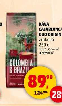 KÁVA CASABLANCA DUO ORIGIN zrnková, 250 g