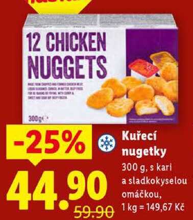 Kuřecí nugetky, 300 g