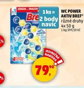 WC POWER AKTIV BREF, 4x 50 g