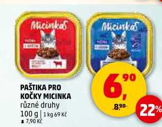 PAŠTIKA PRO KOČKY MICINKA, 100 g