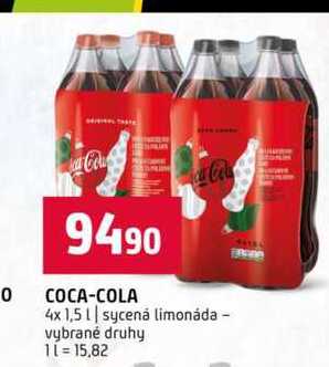 COCA-COLA 4x 1,5l sycenȧ limonáda vybrané druhy