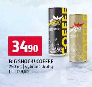 BIG SHOCK! COFFEE 250 ml vybrané druhy
