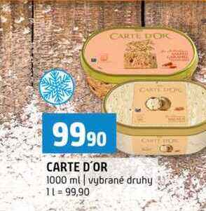 CARTE D'OR 1000 ml vybrané druhy 