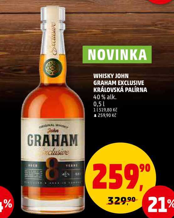 WHISKY JOHN GRAHAM EXCLUSIVE KRÁLOVSKÁ PALÍRNA, 0,5 l