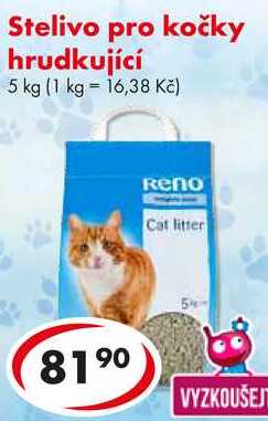 Stelivo pro kočky hrudkující, 5 kg 