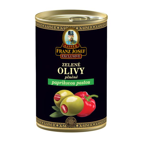 Franz Josef Kaiser Zelené olivy ve slaném nálevu s pálivou paprikovou pastou