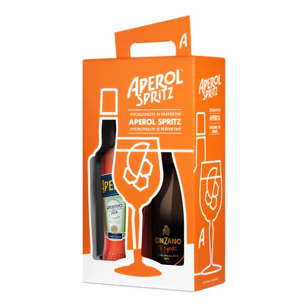 Aperol + Cinzano Pro-Spritz (duopack) (dárkové balení)