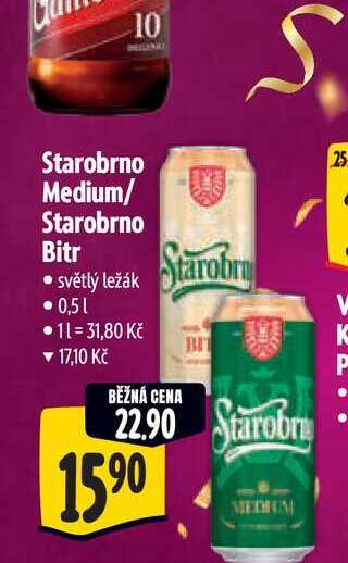   Starobrno Medium/ Starobrno Bitr 0,5 l