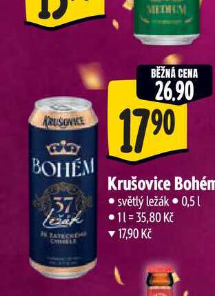  Krušovice Bohém  0,5 l