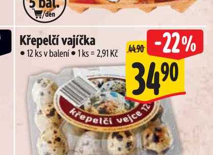 Křepelčí vejce 12 ks