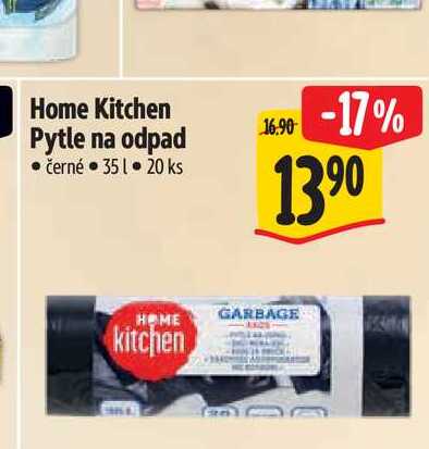 Home Kitchen Pytle na odpad černé  35 l