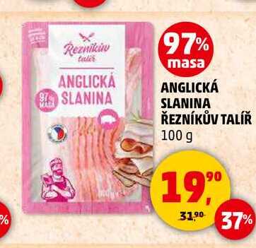 ANGLICKÁ SLANINA ŘEZNÍKŮV TALÍŘ, 100 g 