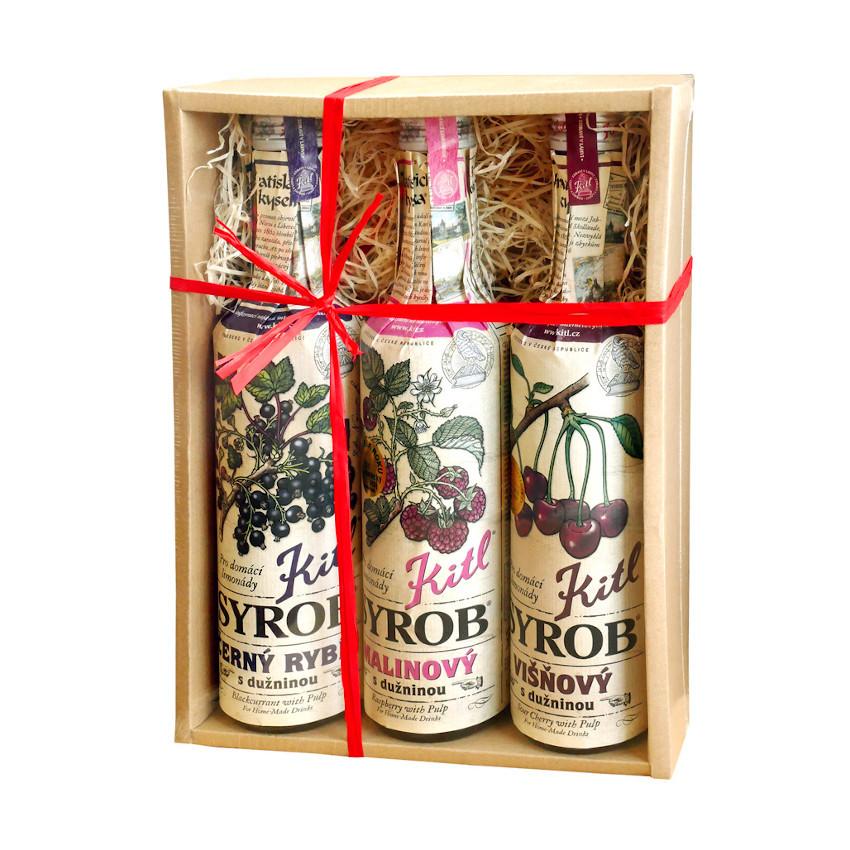 Kitl Syrob černý Rybíz+malina+višeň 3x500ml