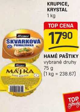 HAMÉ PAŠTIKY vybrané druhy 75 g