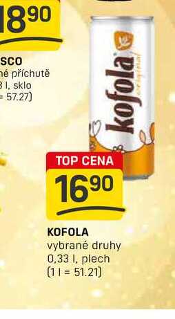 KOFOLA vybrané druhy 0,33 I, plech