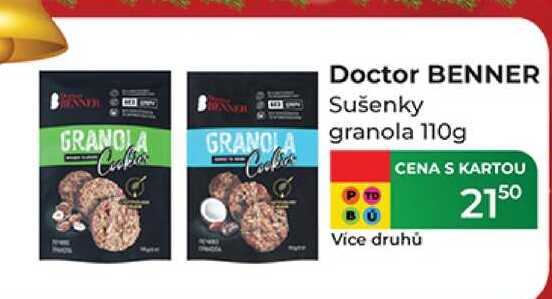 Doctor BENNER Sušenky granola 110g 