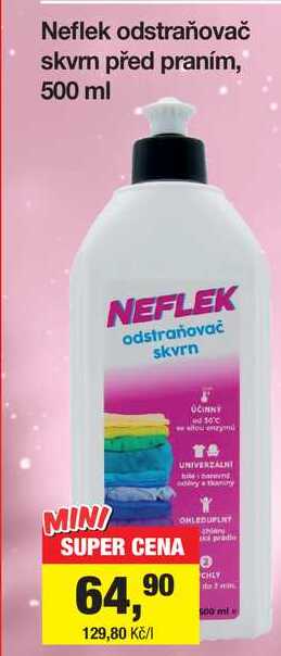 Neflek odstraňovač skvrn před praním, 500 ml