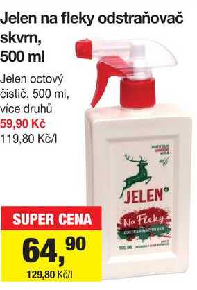 Jelen na fleky odstraňovač skvm, 500 ml J