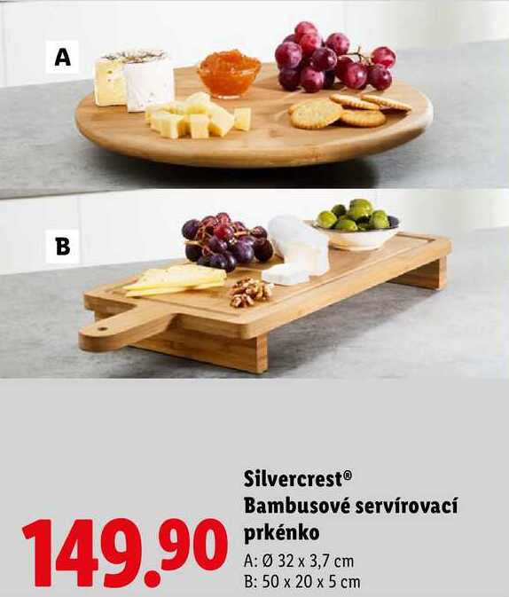 Silvercrest Bambusové servírovací prkénko