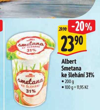 Albert Smetana ke šlehání 31% 200 g