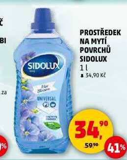PROSTŘEDEK NA MYTÍ POVRCHŮ SIDOLUX, 1 l