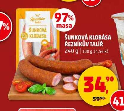 ŠUNKOVÁ KLOBÁSA ŘEZNÍKŮV TALÍŘ, 240 g