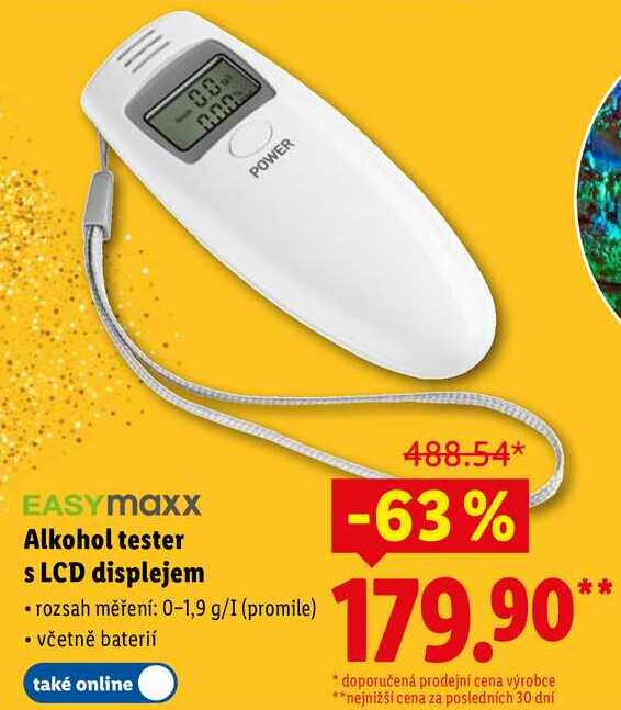 Alkohol tester s LCD displejem