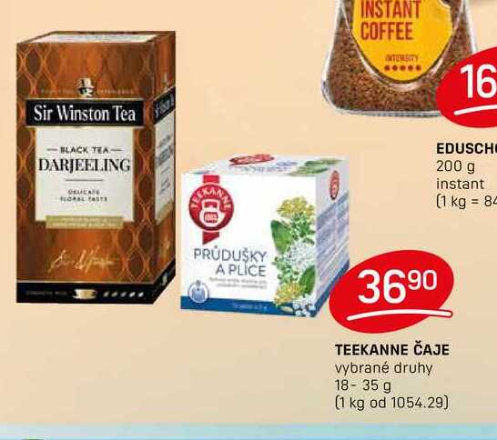 TEEKANNE ČAJE vybrané druhy 18-35 g